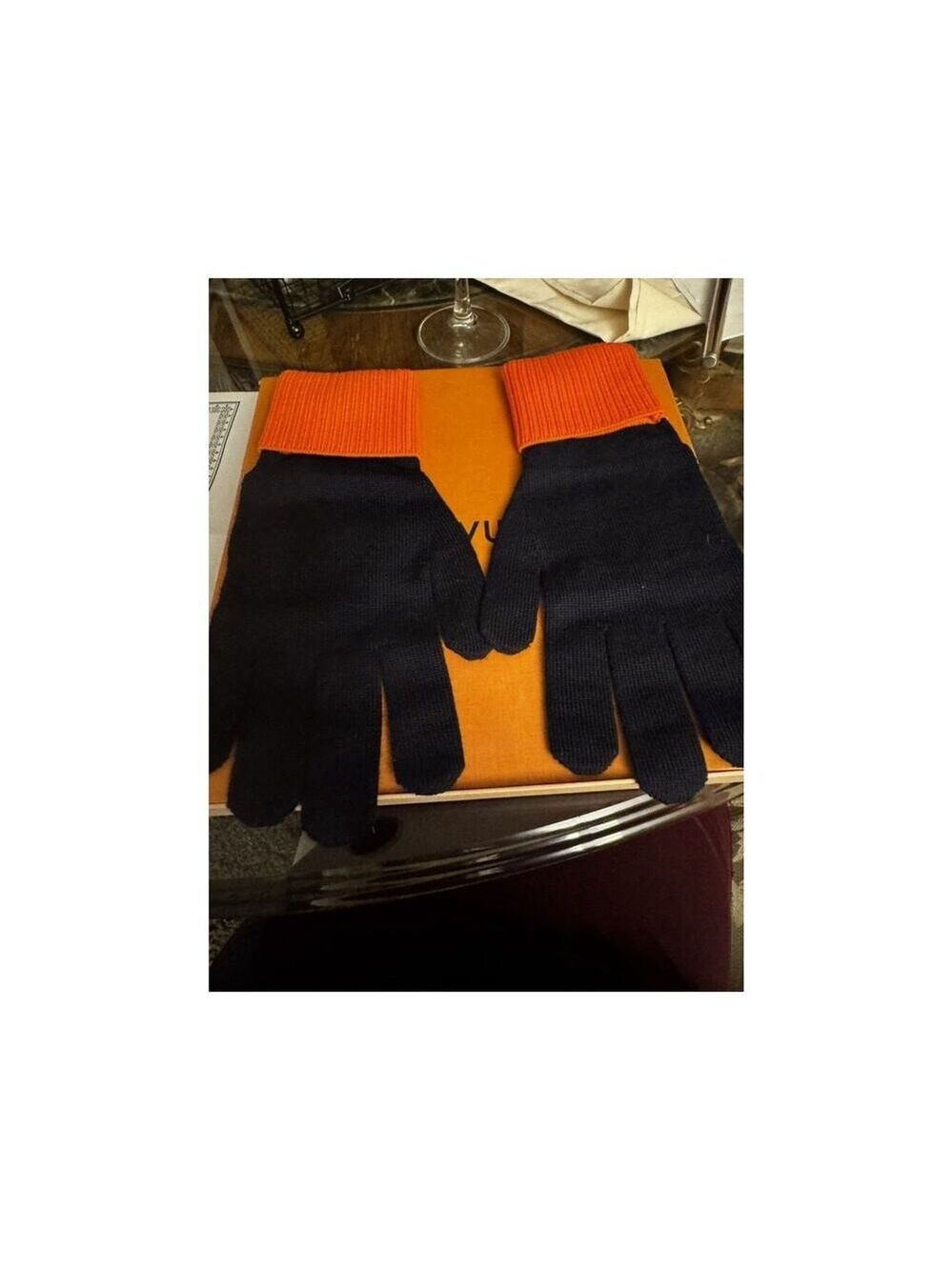 Louis Vuitton Gon Louis Marine Large Navy & Orange Gloves Box, COA - Picture 4 of 14